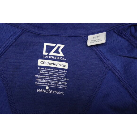 Cutter & Buck men's 1/4 zip mock‎ neck DryTec Luxe wool blend golf shirt M - Picture 6 of 12